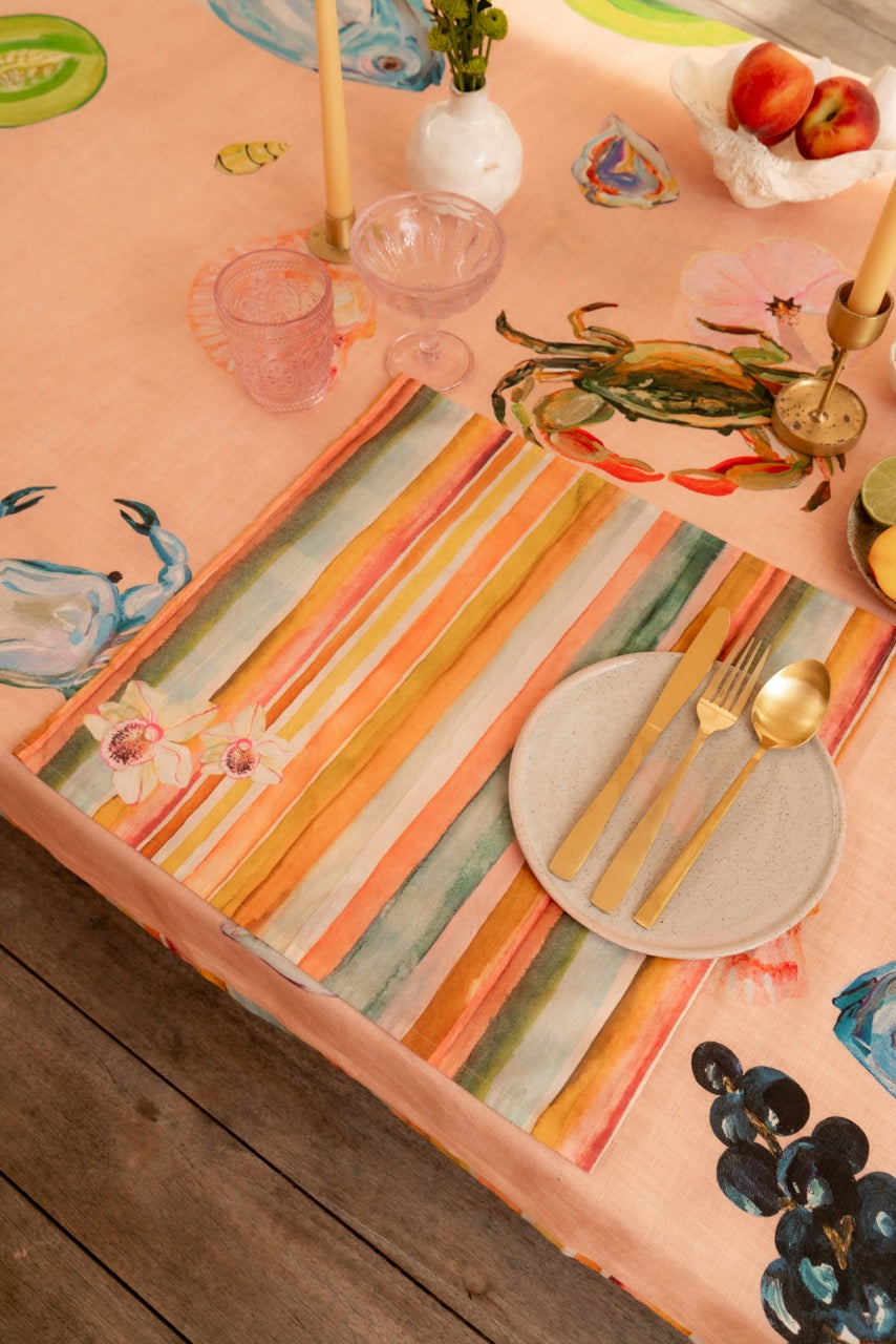 Annie Everingham Napkin Seaside Stripe - Set of Four