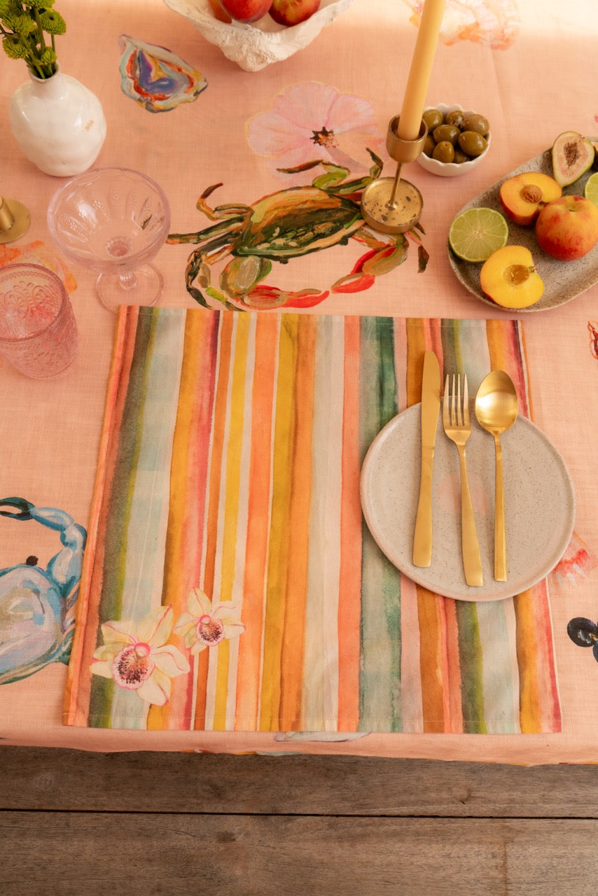 Annie Everingham Napkin Seaside Stripe - Set of Four