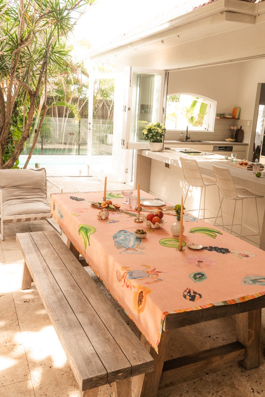 Annie Everingham Tablecloth - Pastel Sea