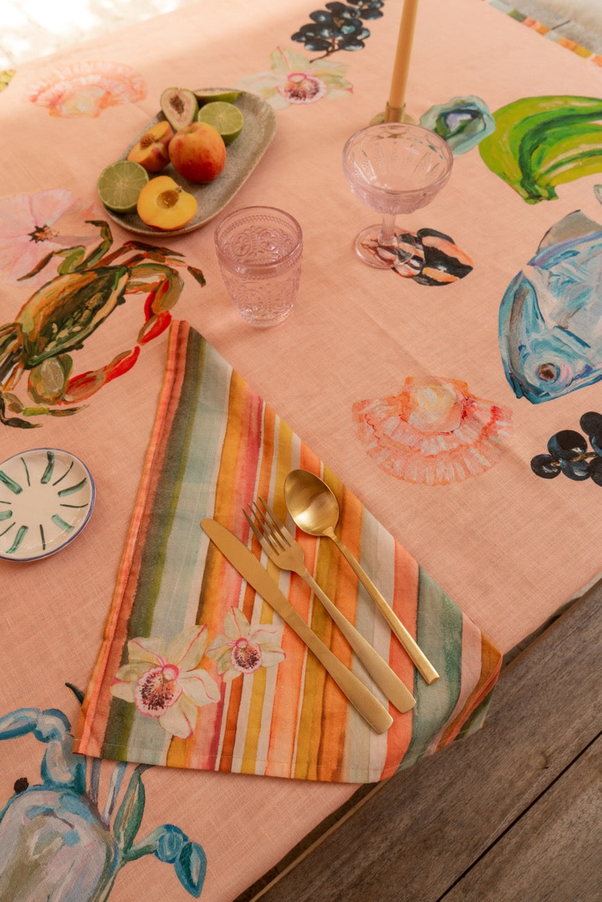 Annie Everingham Napkin Seaside Stripe - Set of Four
