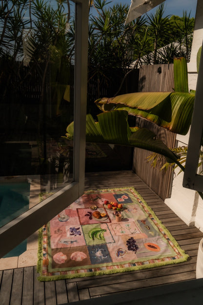 Annie Everingham Picnic Rug - Patchwork Sea