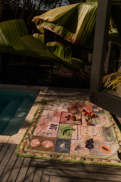 Annie Everingham Picnic Rug - Patchwork Sea