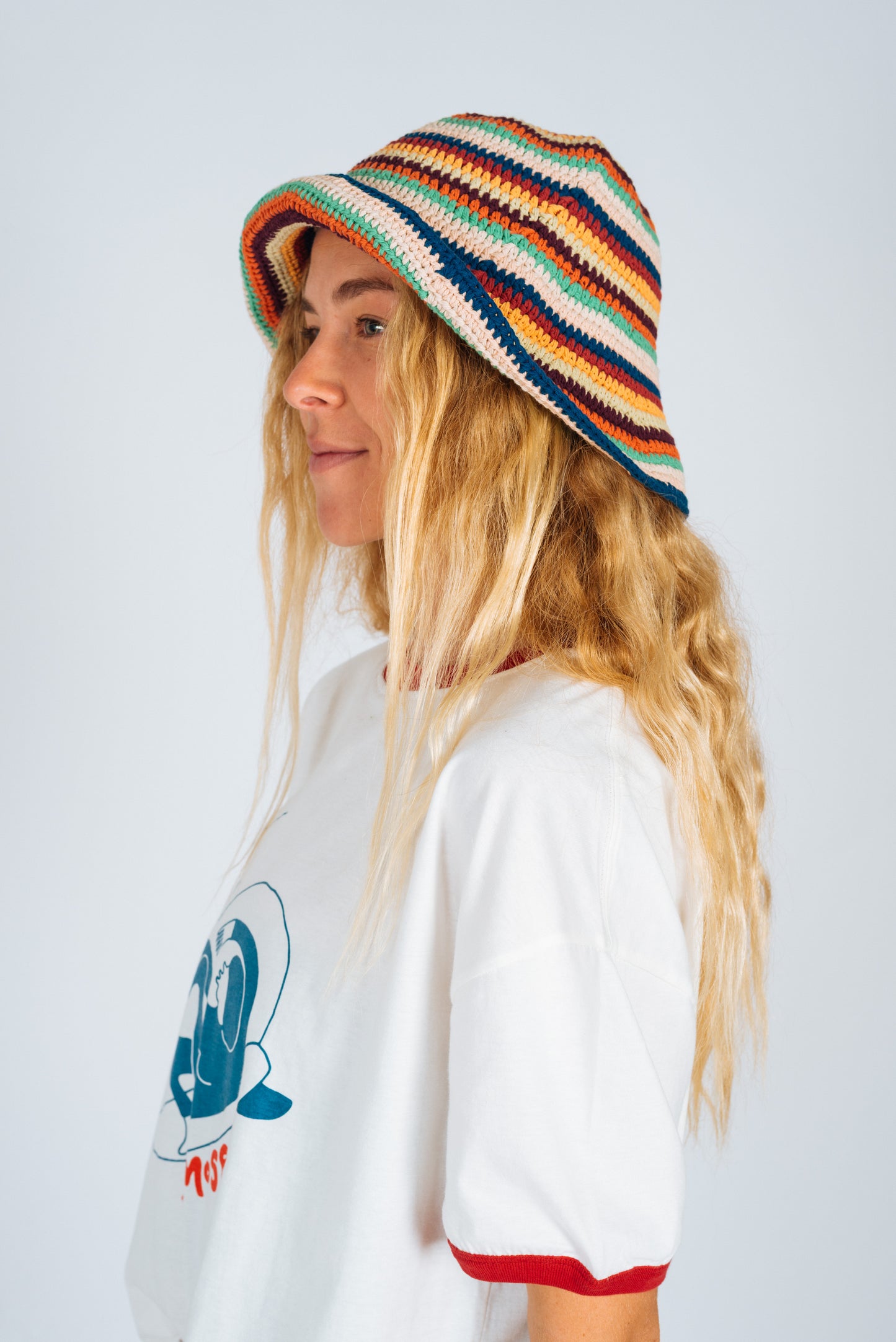 Crochet Hat ~ Vintage Rainbow