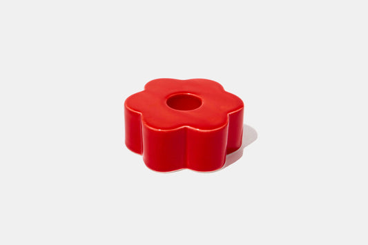 Daisy Candle Holder Red