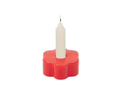 Daisy Candle Holder Red