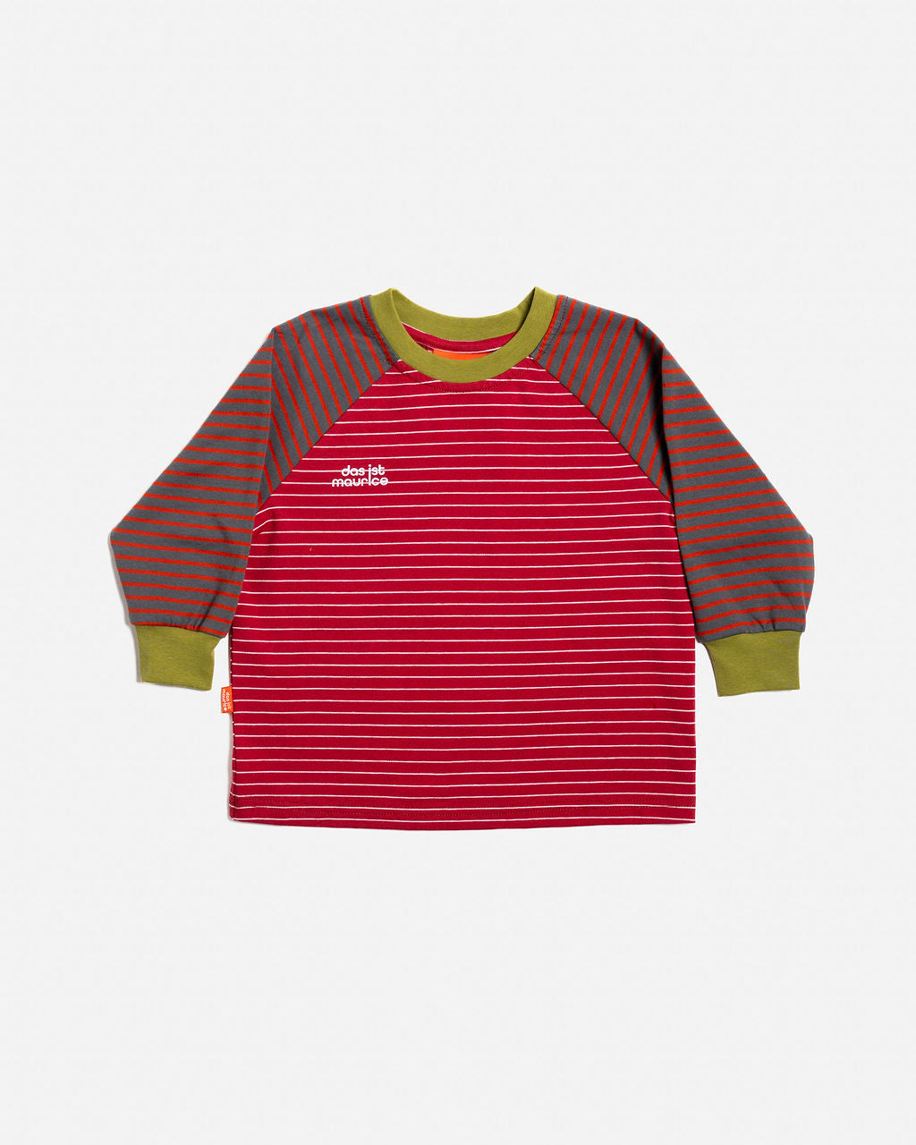 Raglan Long Sleeve T-Shirt | Burgundy Stripes