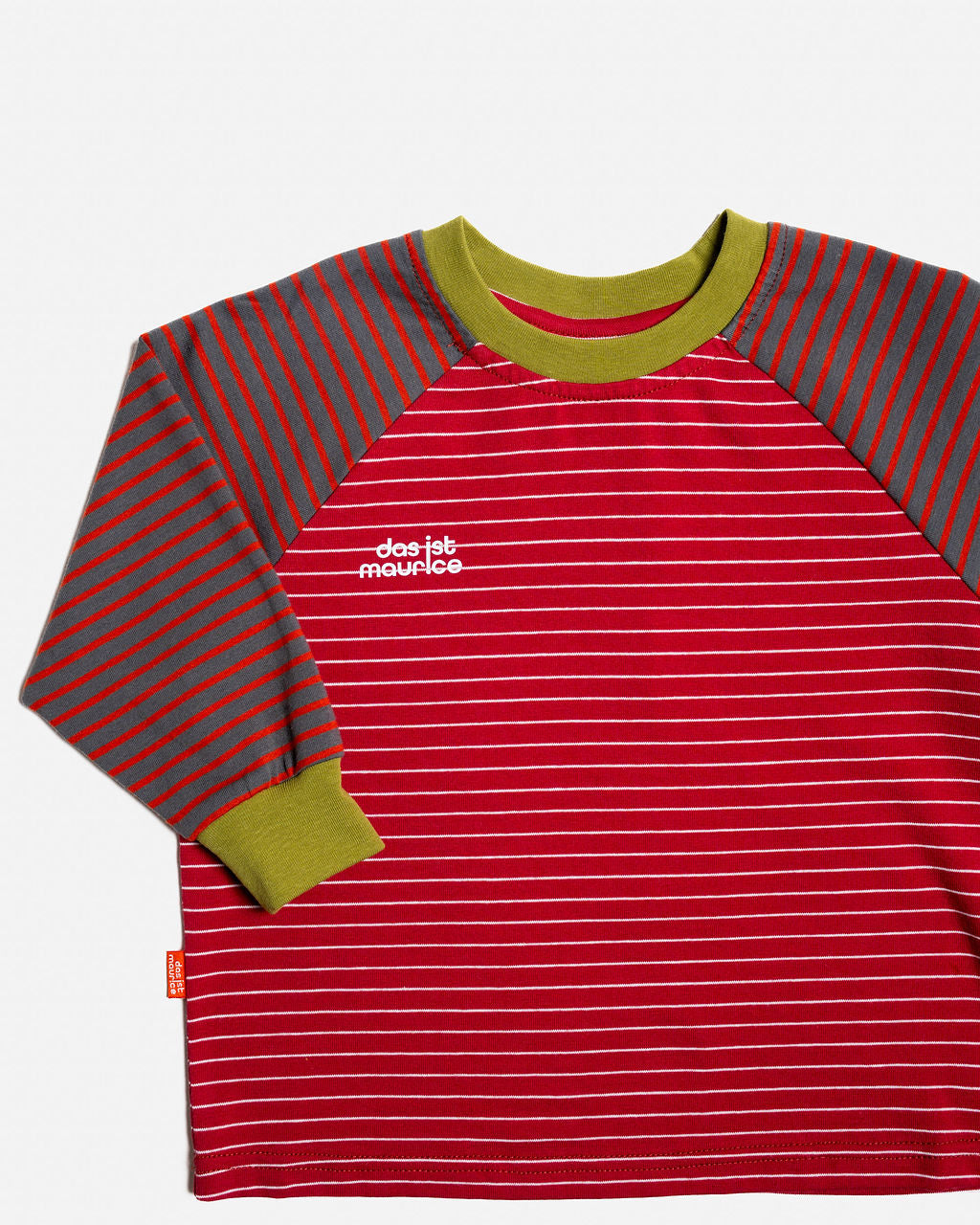 Raglan Long Sleeve T-Shirt | Burgundy Stripes