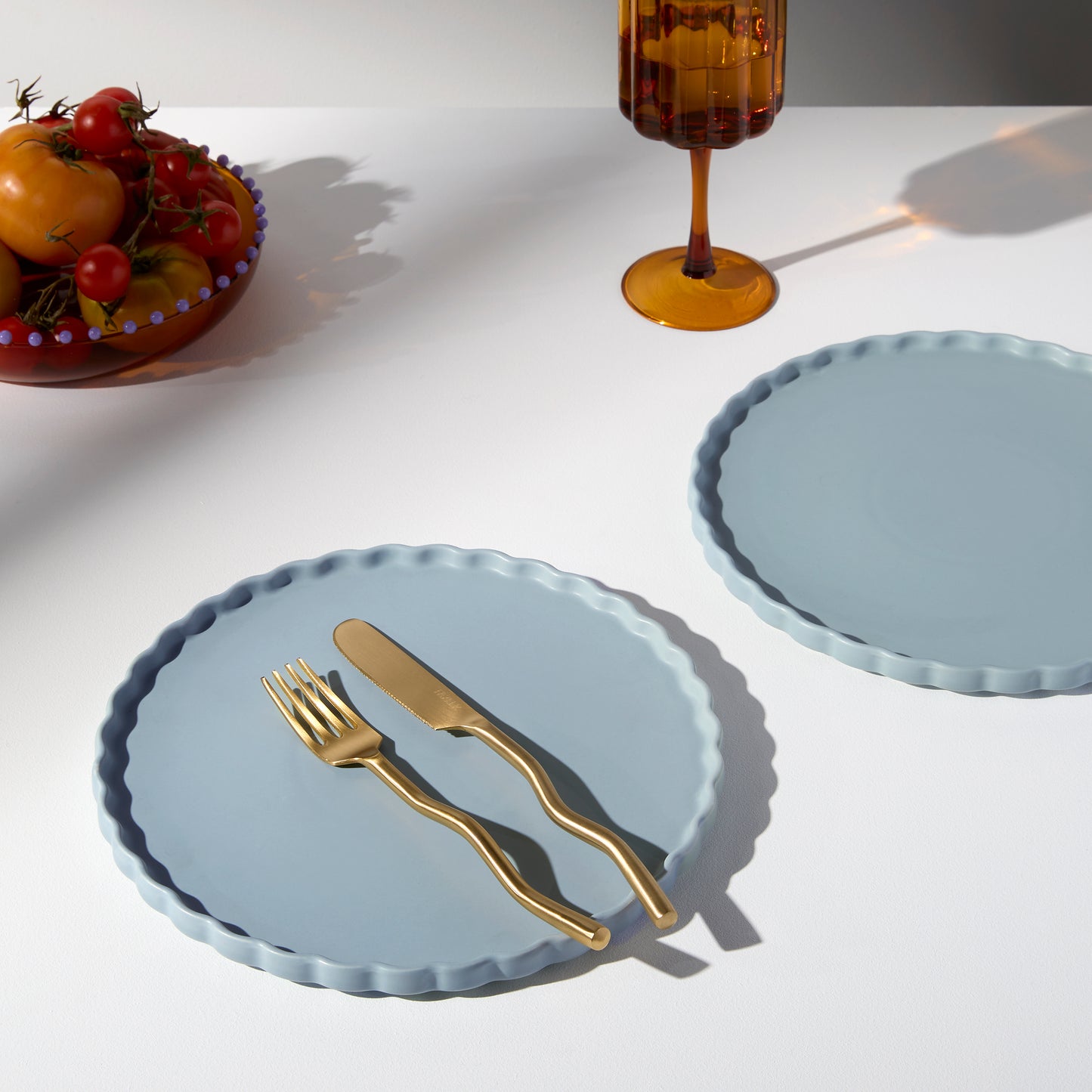 Ceramic Wave Dinner Plate - Set of 2