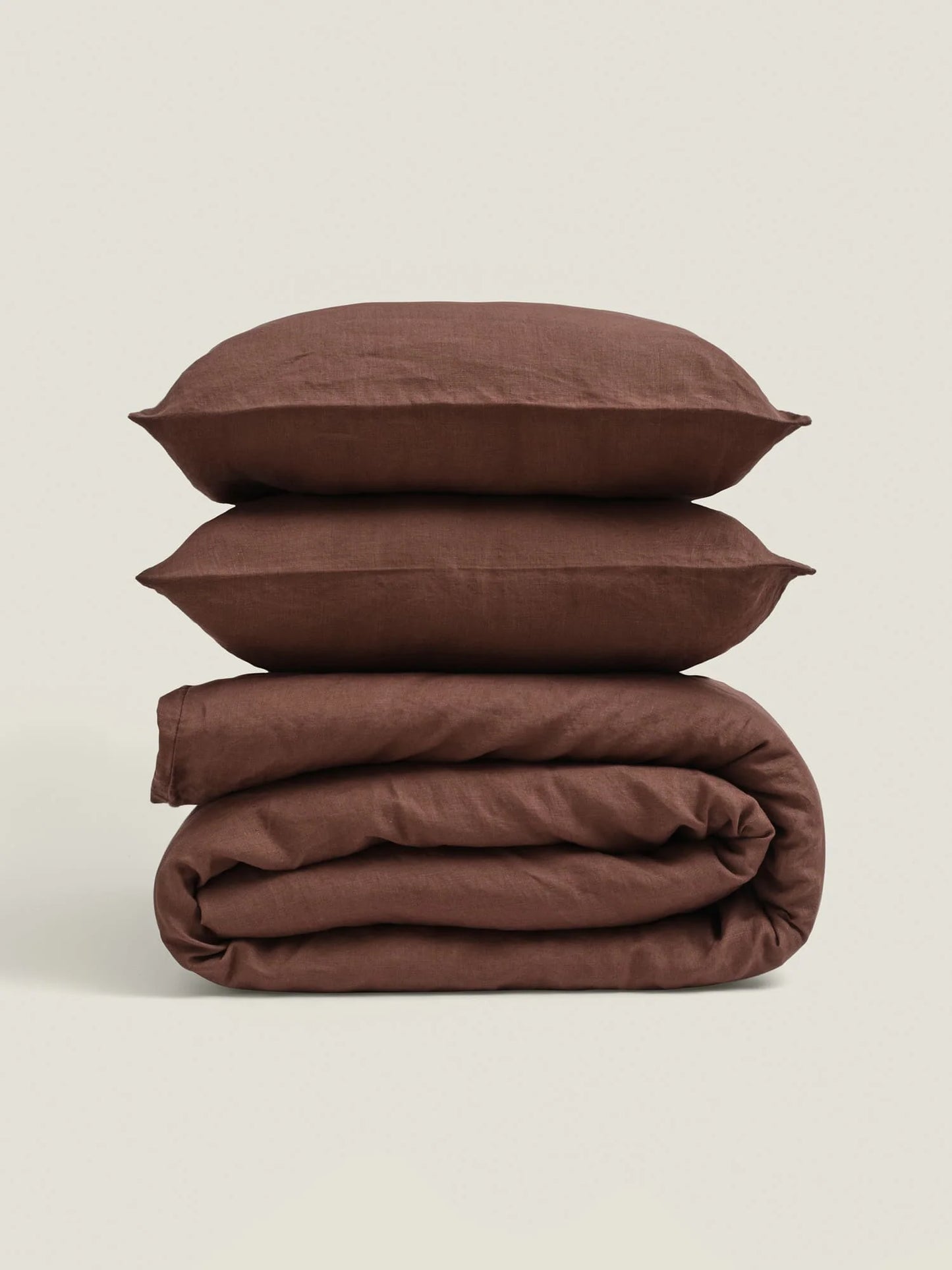 Linen Duvet Cover Chocolate