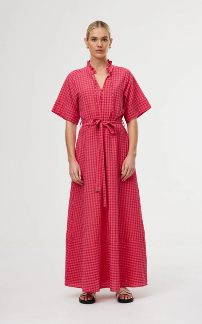 Dylan Dress Rosas Gingham