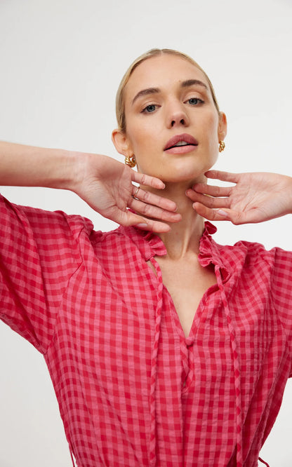 Dylan Dress Rosas Gingham