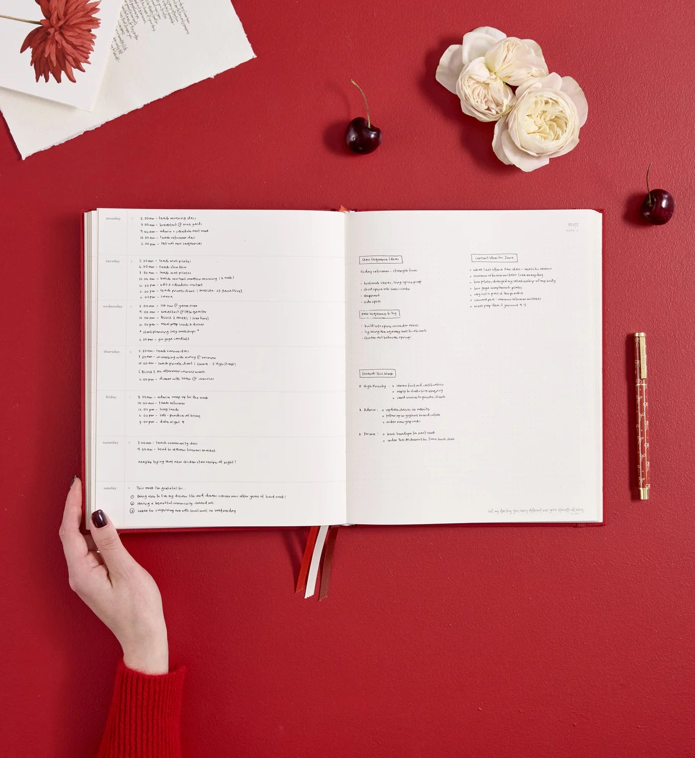 2027 Planner | Grande | Horizontal Weekly ~ Cherry on Top