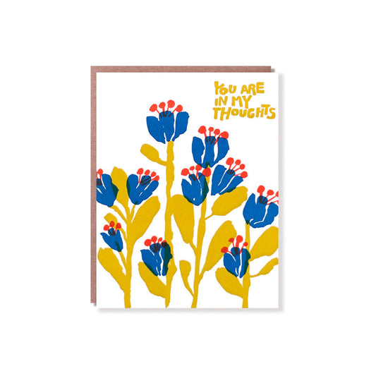 In My Thoughts Flowers Card