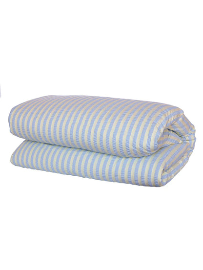 Butter Blue Seersucker Quilt Cover