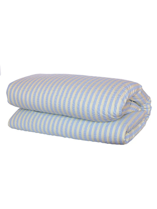 Butter Blue Seersucker Quilt Cover
