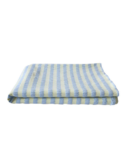 Butter Blue Seersucker Flat Sheet