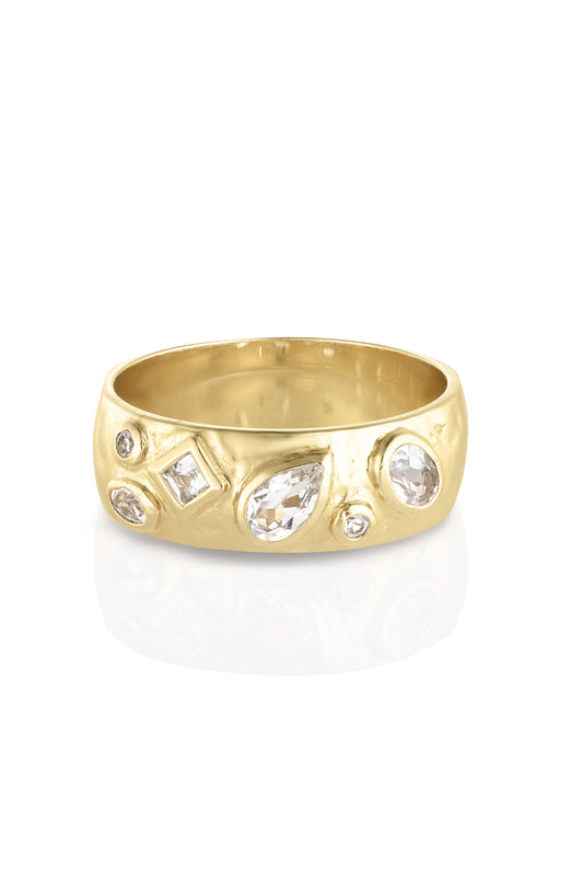Estelle Topaz Gold Ring ~ 9/XL