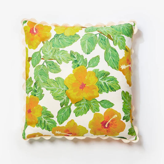 Hibiscus Yellow 60cm Cushion