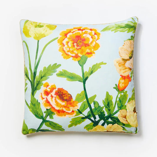 Lani Floral Powder Blue 60cm Cushion