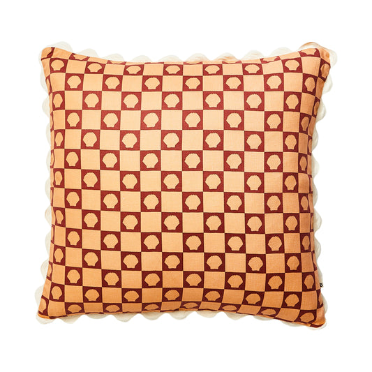 Shell Check Coral 60cm Cushion