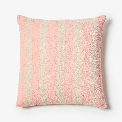 Pink Stripe 60cm Boucle Cushion