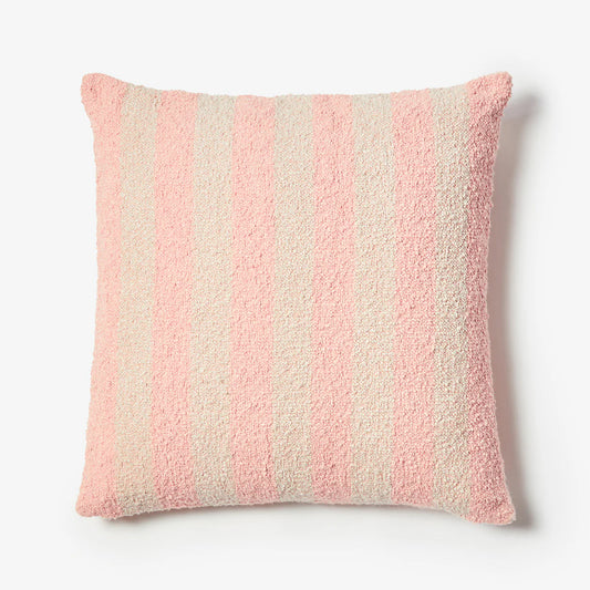 Pink Stripe 60cm Boucle Cushion