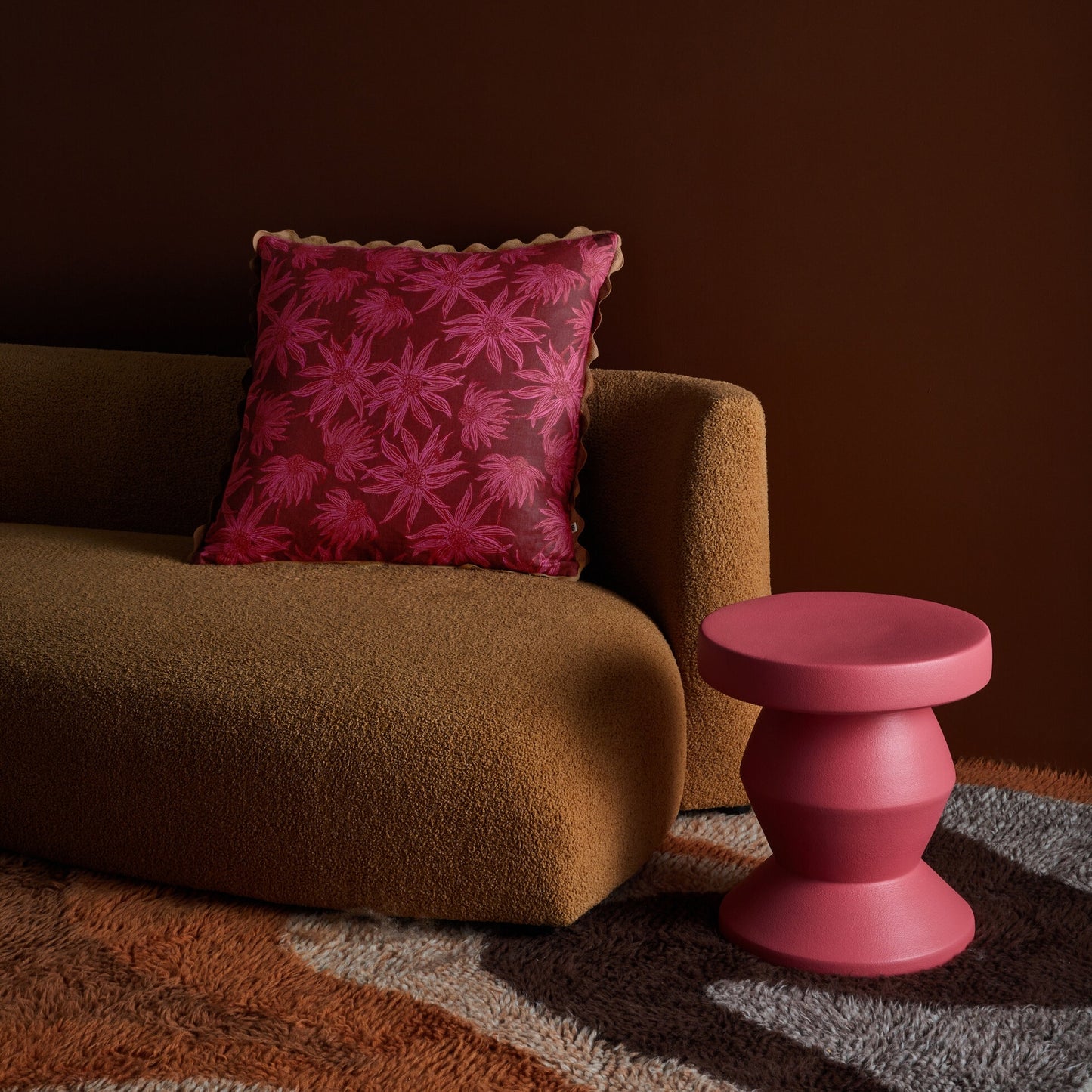 Flannel Flower Cerise 60cm Cushion