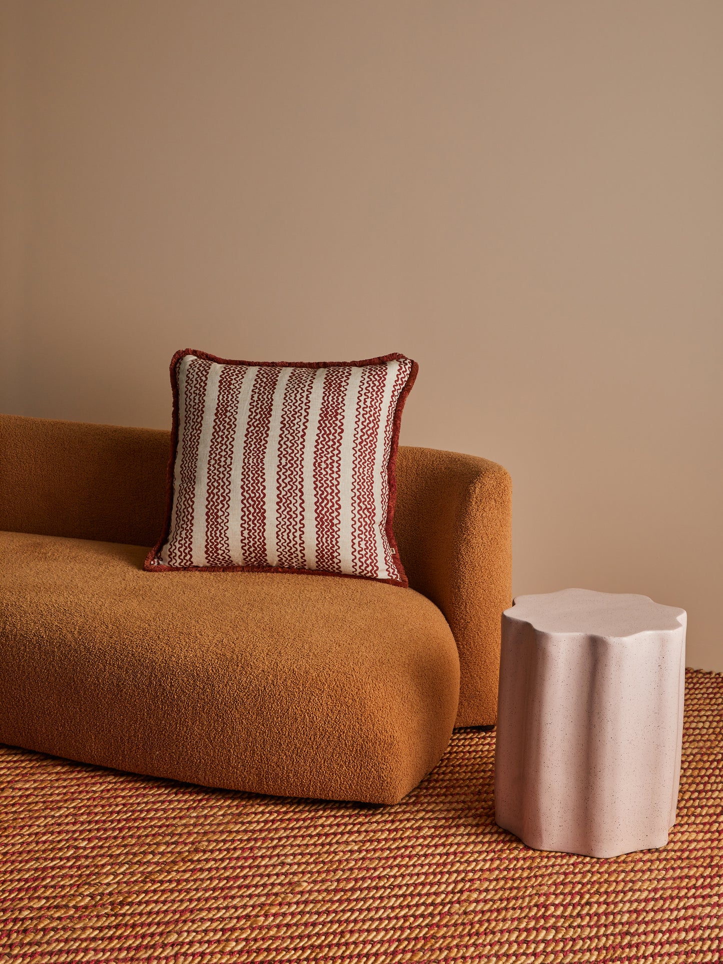 Mini Wave Cocoa 60cm Cushion