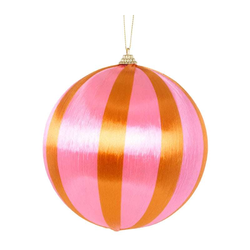 Tangerine Striped Silk Bauble