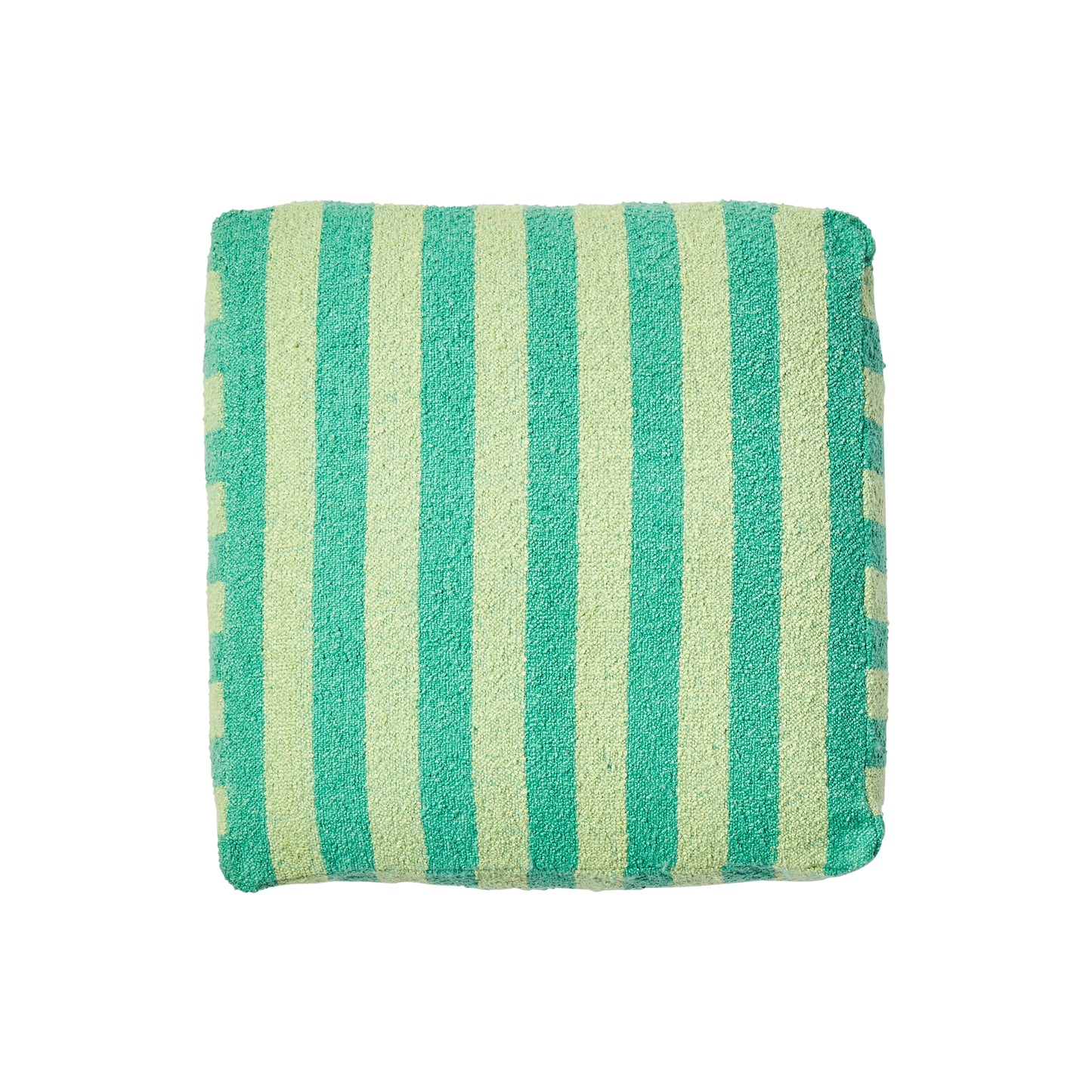 Boucle Stripe Mint Pouffe