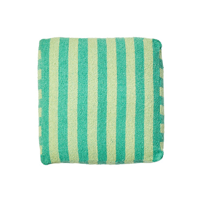 Boucle Stripe Mint Pouffe