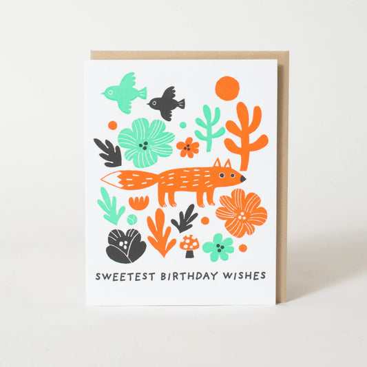 Sweetest Birthday Fox Card