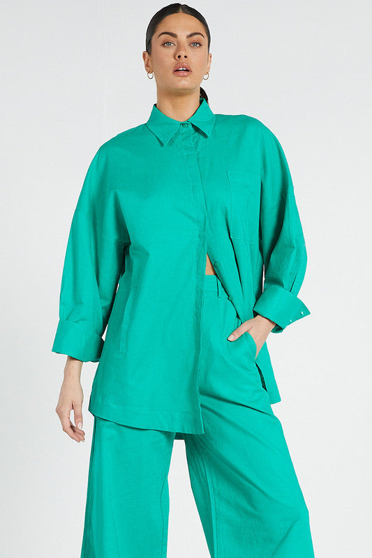 Oversized Shirt - Emerald