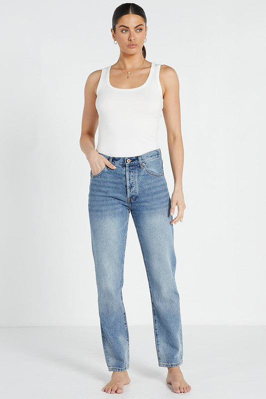 Slim Mum Jean Vintage Blue