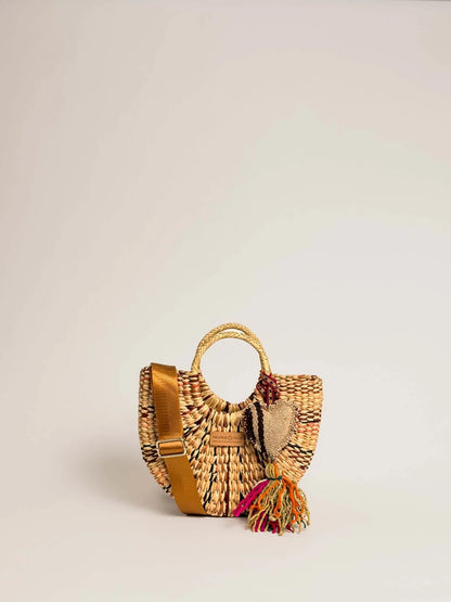 The Fiesta Crossbody - Marbled Browns and Natural