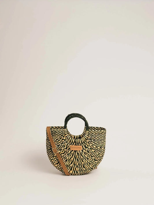 The Fiesta Crossbody - Marbled Olive + Natural