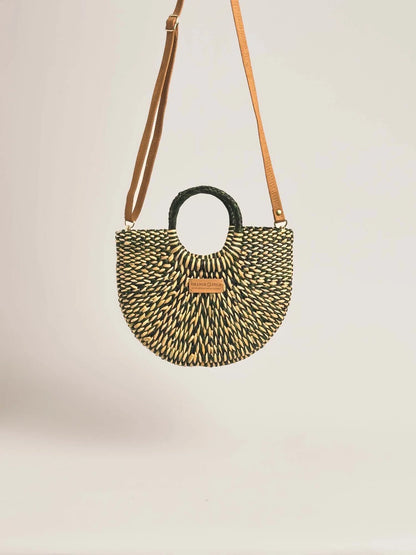 The Fiesta Crossbody - Marbled Olive + Natural