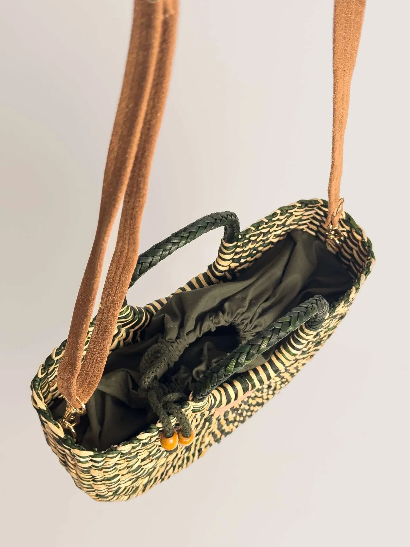 The Fiesta Crossbody - Marbled Olive + Natural
