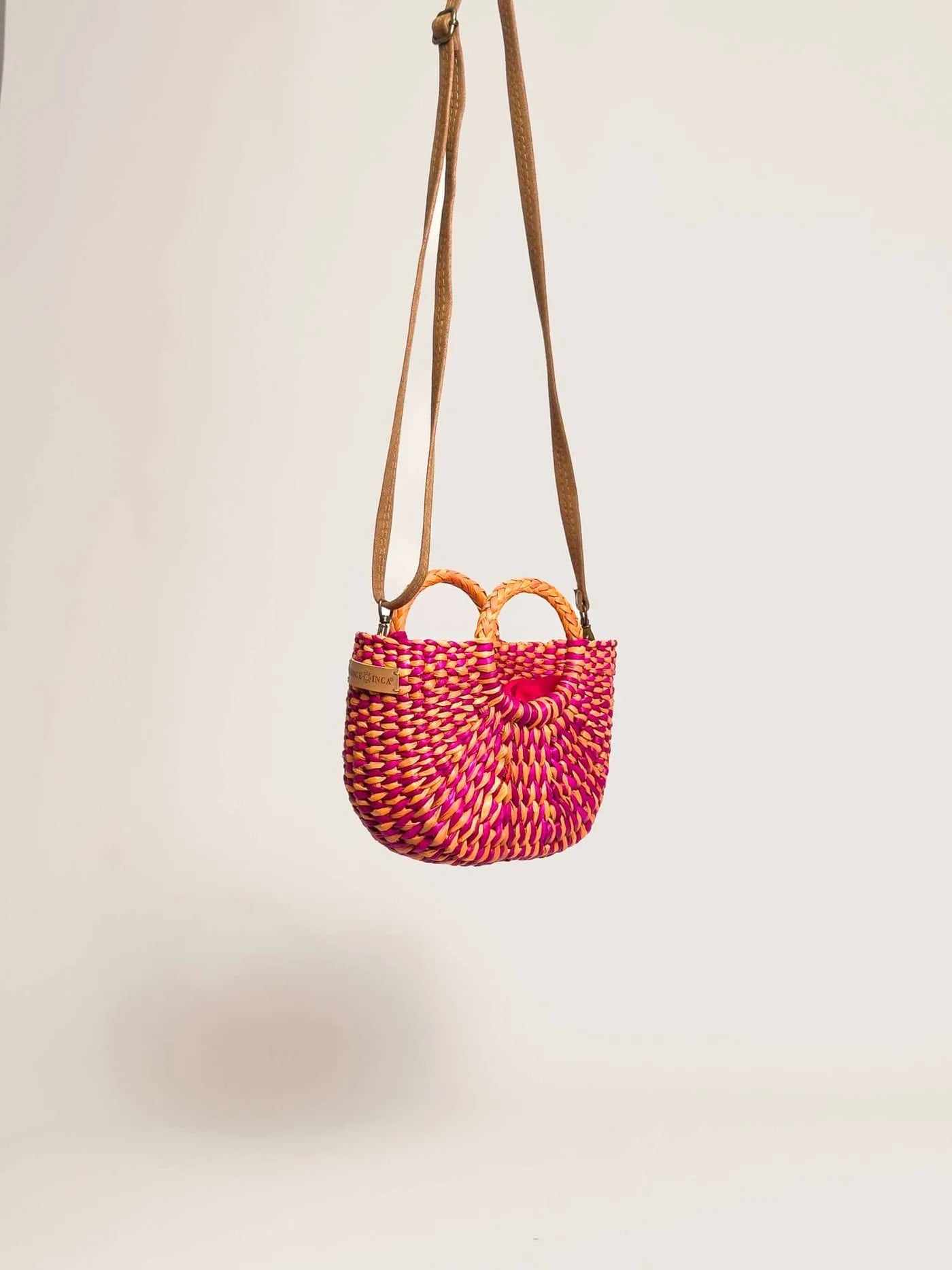 The Fiesta Mini Classic Crossbody - Marbled Fuchsia + Yellow