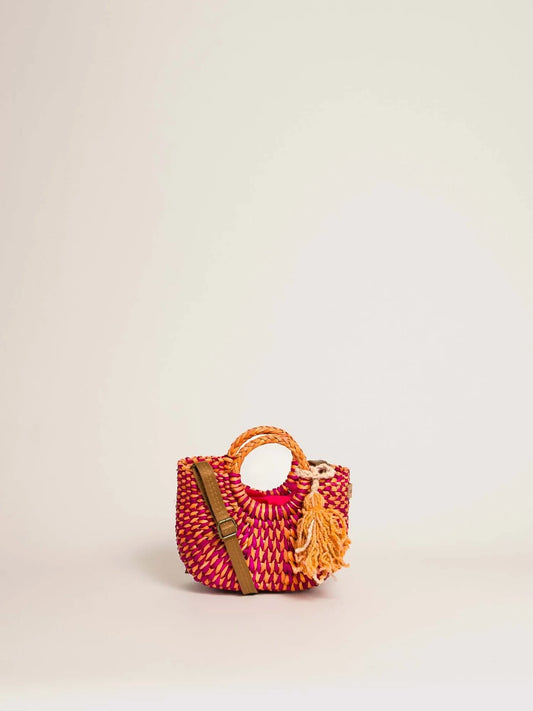 The Fiesta Mini Classic Crossbody - Marbled Fuchsia + Yellow