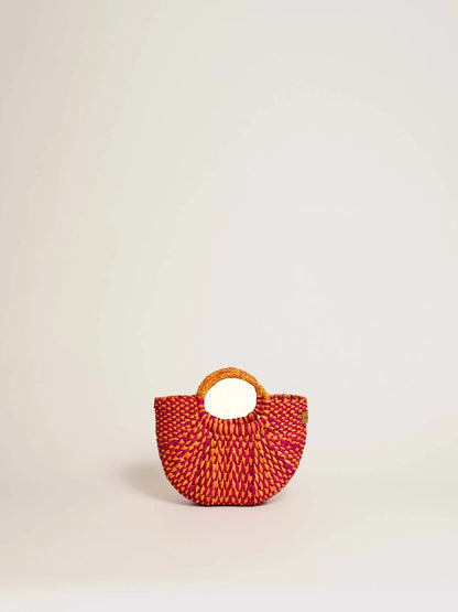 The Fiesta Mini Classic Crossbody - Marbled Fuchsia + Yellow