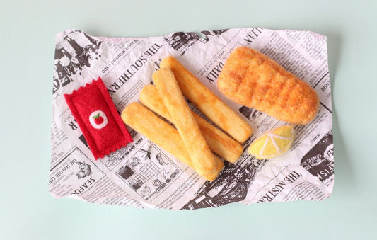 Felt Fish and Chips Boxed Set