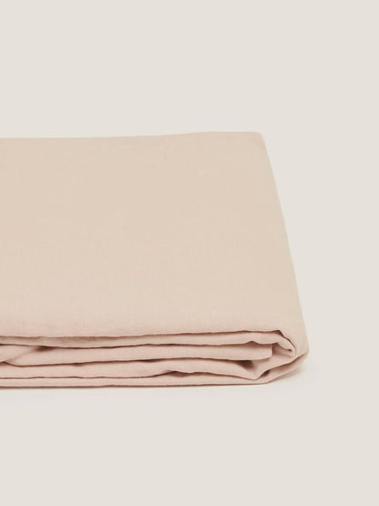 100% Linen Flat Sheet ~ Blush