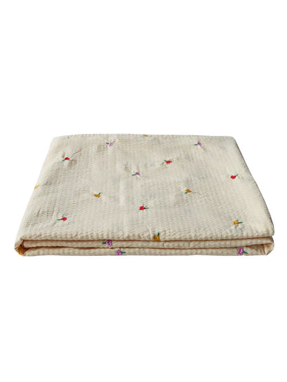 Forget Me Not Embroidered Tablecloth