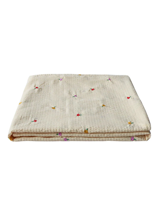 Forget Me Not Embroidered Tablecloth