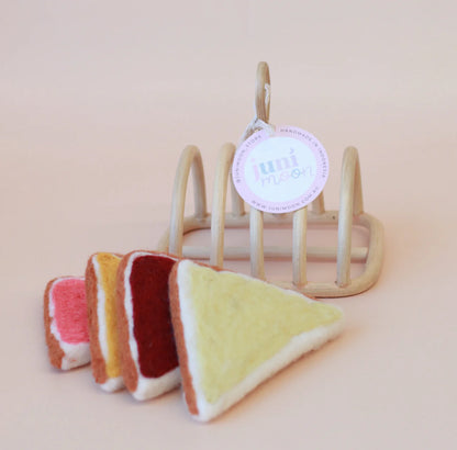Little Felt Toast Set with Holder