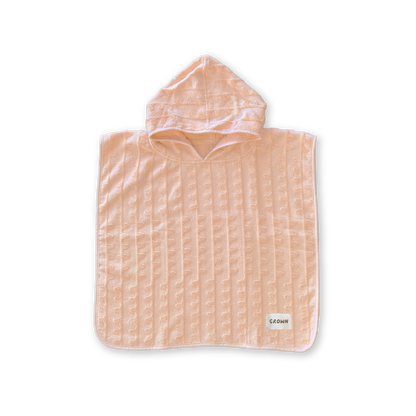 Terry Towelling Flow Poncho - Peachy
