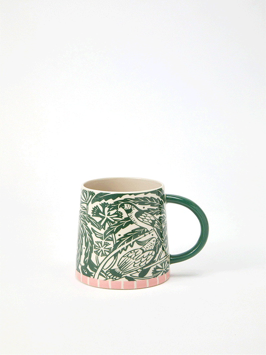 Del Sol Bird Mug Green