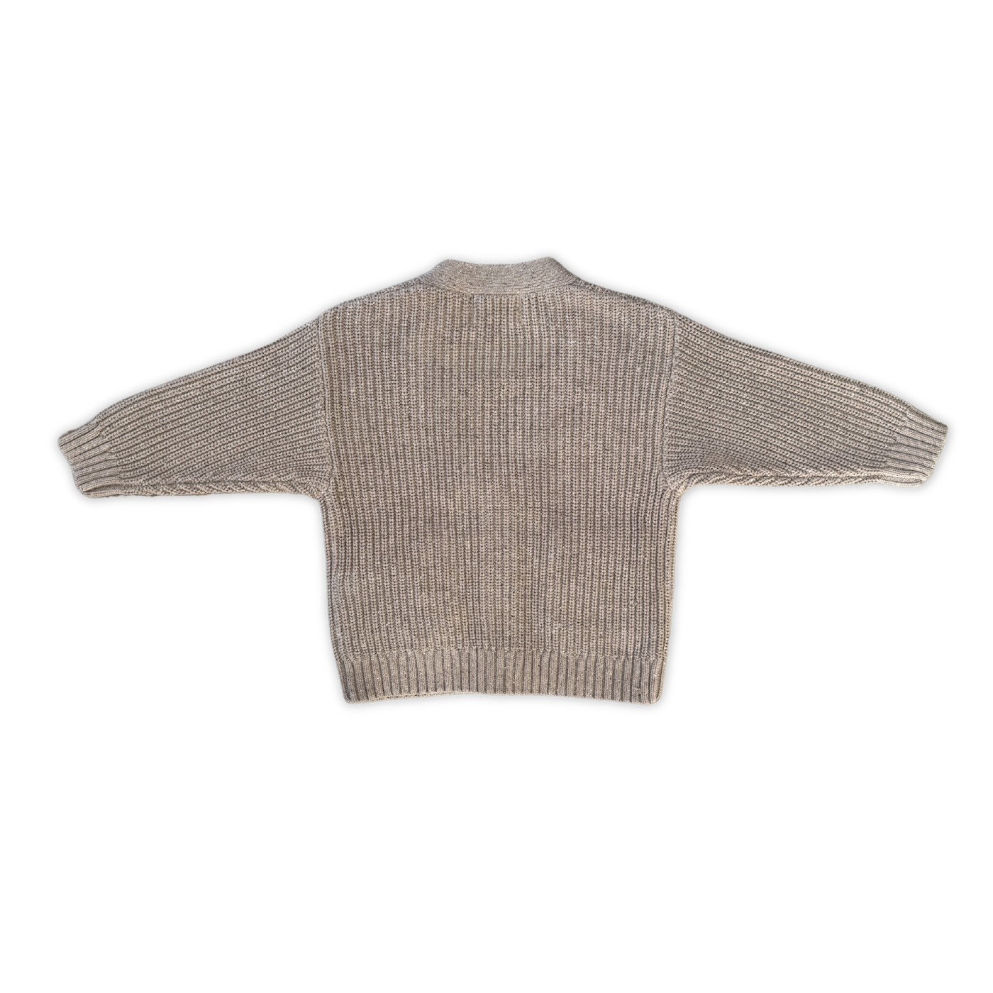 Organic Speckle Knit Cardigan - Oatmilk