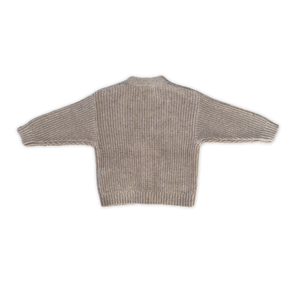 Organic Speckle Knit Cardigan - Oatmilk